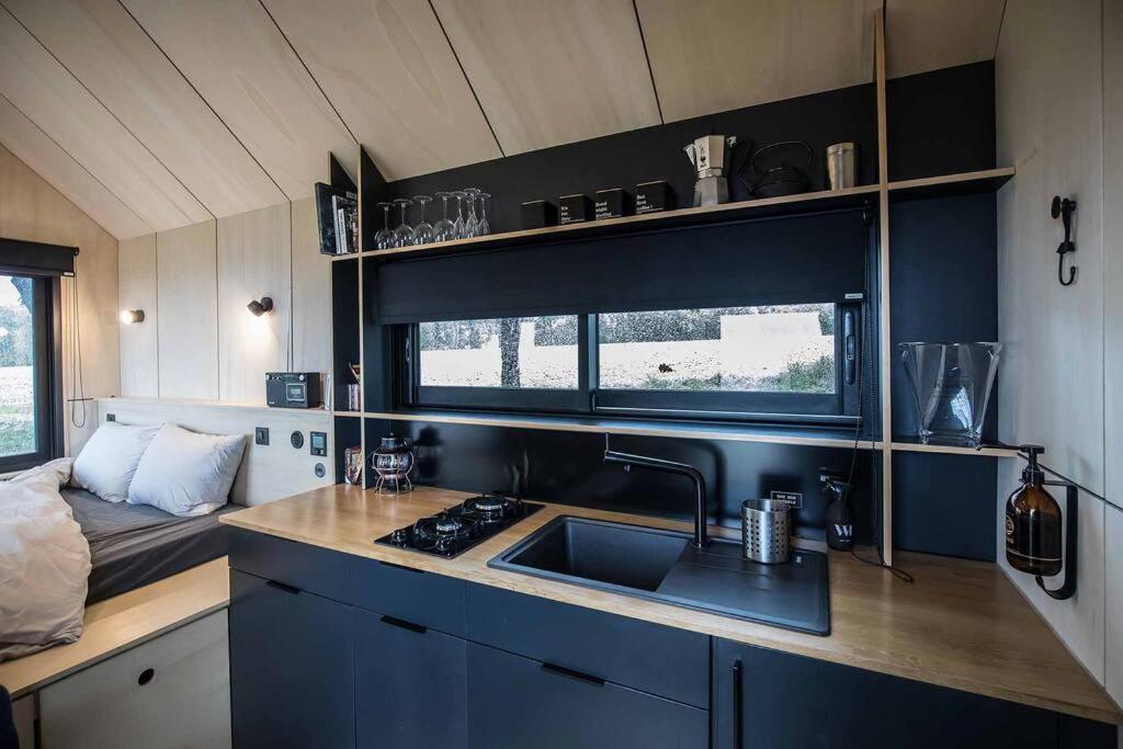 L'Envolee Ecolodge, Tiny House Au Coeur Des Vignes Loches-sur-Ource Exterior foto