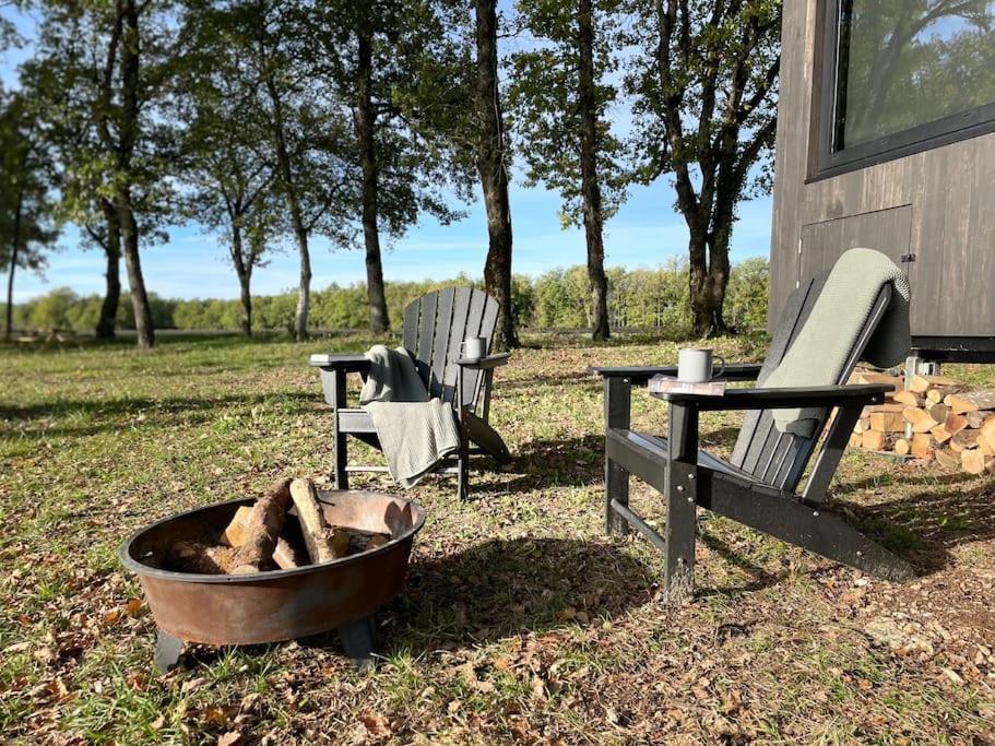 L'Envolee Ecolodge, Tiny House Au Coeur Des Vignes Loches-sur-Ource Exterior foto