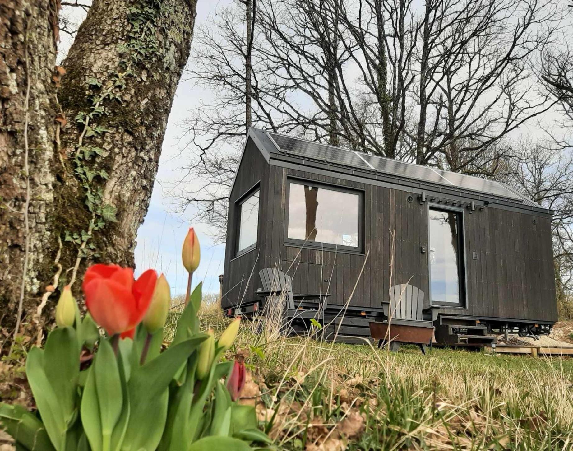 L'Envolee Ecolodge, Tiny House Au Coeur Des Vignes Loches-sur-Ource Exterior foto